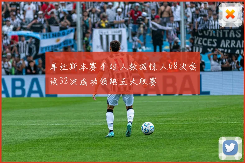 库杜斯本赛季过人数据惊人68次尝试32次成功领跑五大联赛